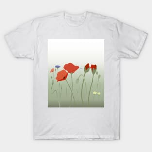 Poppy Field Illustration T-Shirt